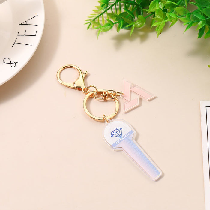 Wholesale Acrylic Support Light Keychain JDC-KC-ZhangX001