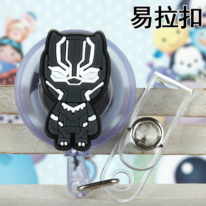 Wholesale Cartoon Badge Scroll Retractable Keychain JDC-KC-LuoKe008