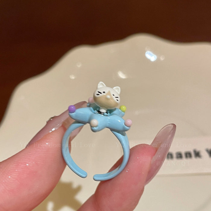 Wholesale Cartoon Cute 3D Finger Ring Versatile Fashion Open Ring