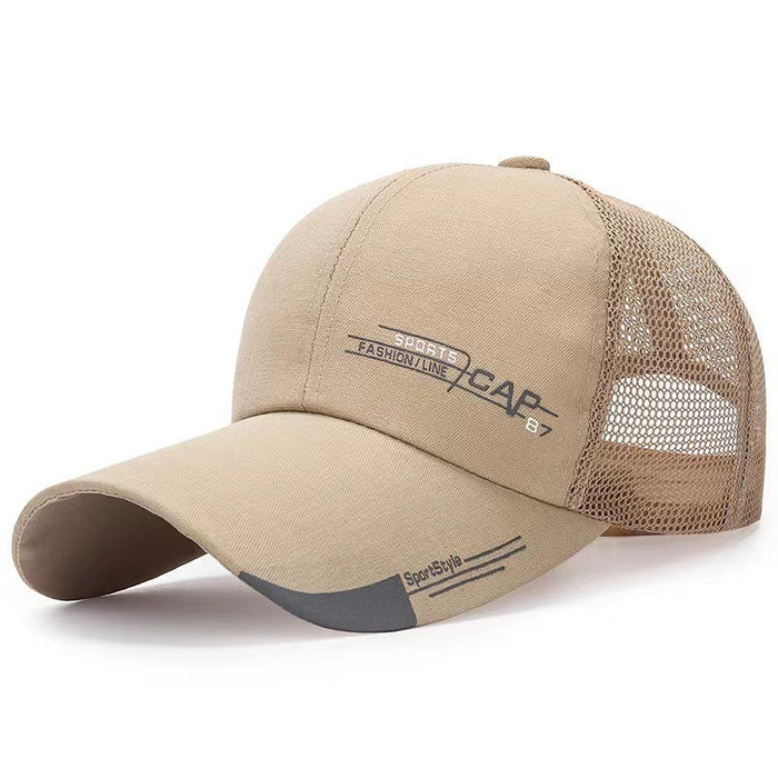 Wholesale Summer Mesh Breathable Long Eave Sunshade Baseball Cap Men's  CAP Half Mesh Large Eave  Hat