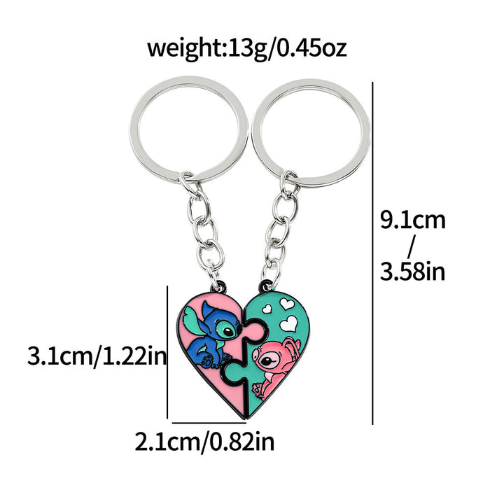 Wholesale Anime Halloween Stitch Keychain Alloy Pendant Fashion Cartoon Accessories Ornaments JDC-KC-BS005