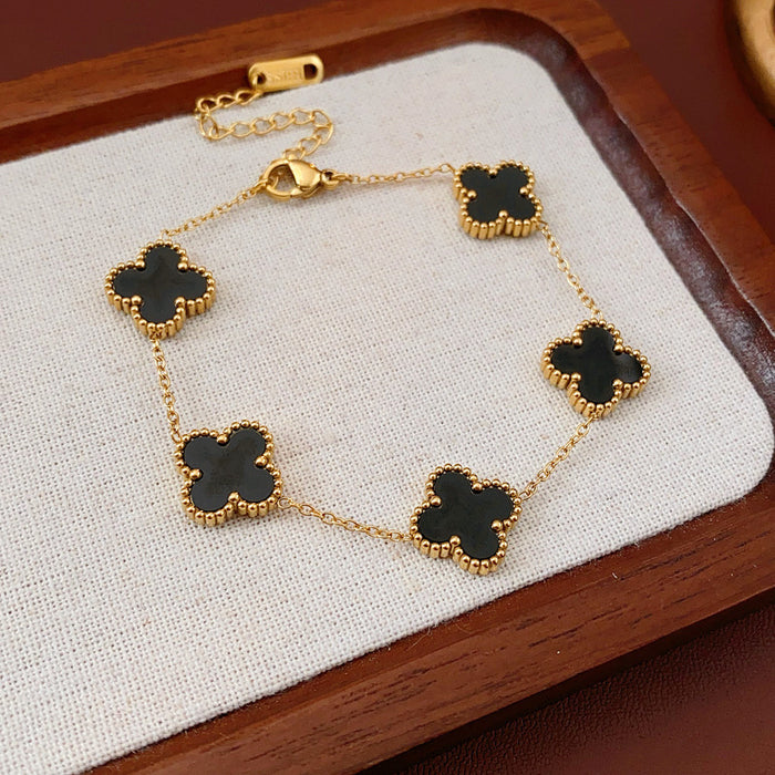 Wholesale lucky four-leaf grass bracelet temperament jewelry design jewelry women