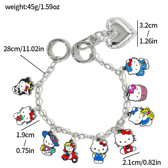 Wholesale Bag Pendant Double Buckle Chain Pendant Alloy Cat Pendant Bracelet Jewelry