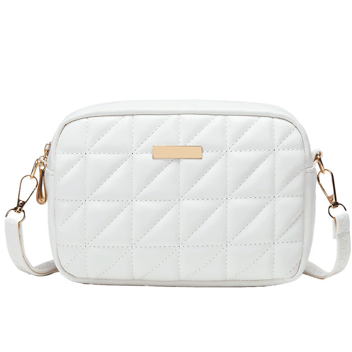 Wholesale Trendy White PU Leather Crossbody Bag For Women Small Square Phone Bag With ing Detail Casual Gift Resale