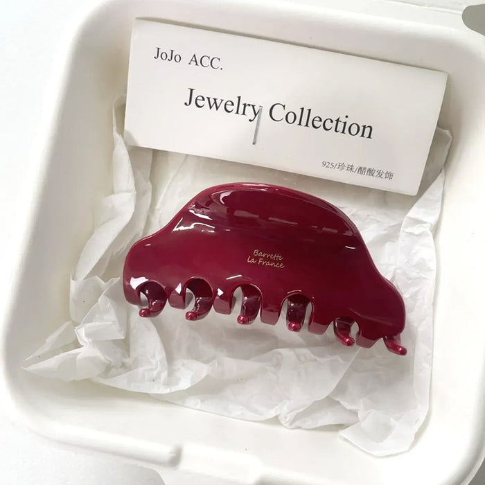 Wholesale Xiaohongshu hot-selling gold label acetic acid grab clip medium French niche simple texture hair clip shark clip headdress