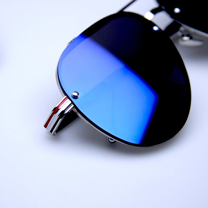 Wholesale High definition frameless sunglasses, trendy and fashionable sunglasses, UV resistant and strong light resistant glasses