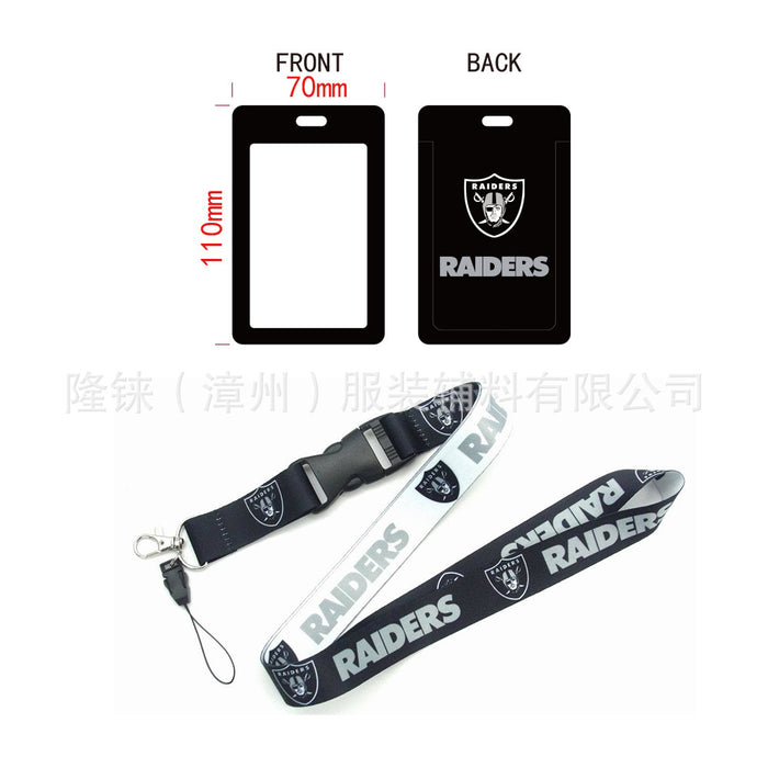 Wholesale of 10pcs/pack Rugby Card Set Polyester Hanging Cord Keychain JDC-KC-LongL001