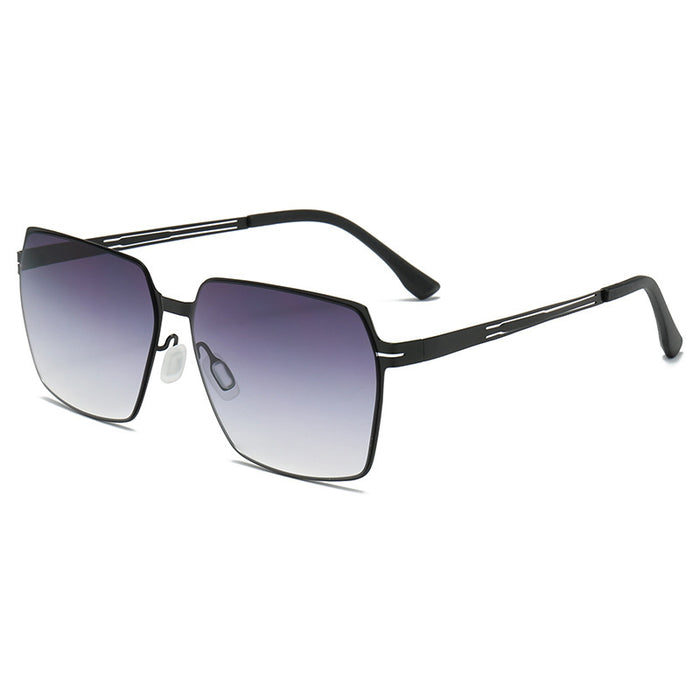 Wholesale New Sunglasses Metal Steel Leather Glasses Hollow High Definition Sunglasses