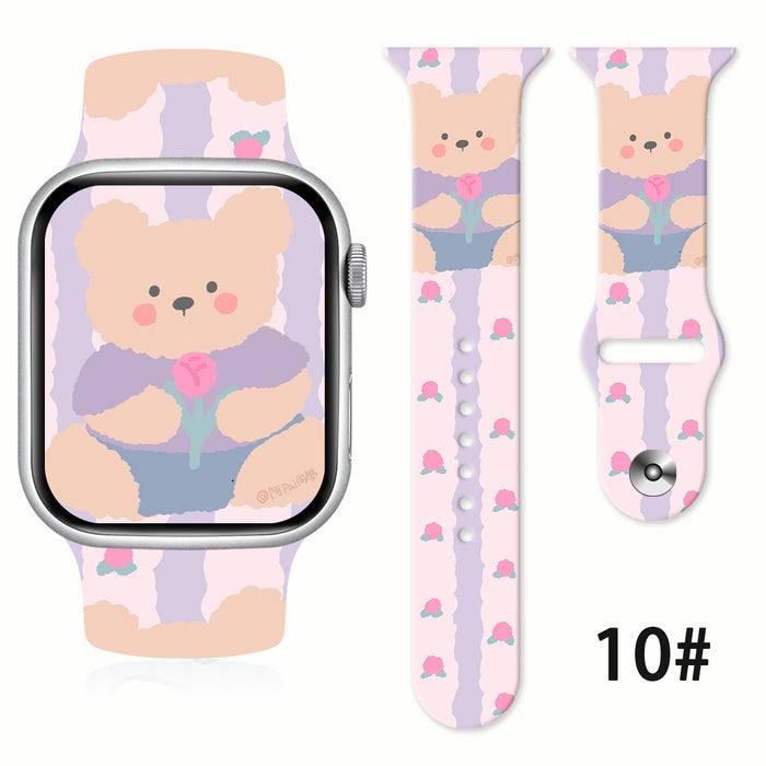 Wholesale Printed Silicone Watch Strap Wristband JDC-WD-NuoQi038