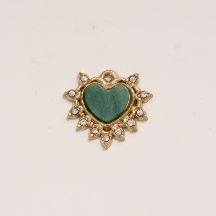 Wholesale Fashion and personalized stainless steel pendant Devil's Eye natural stone heart pendant wholesale