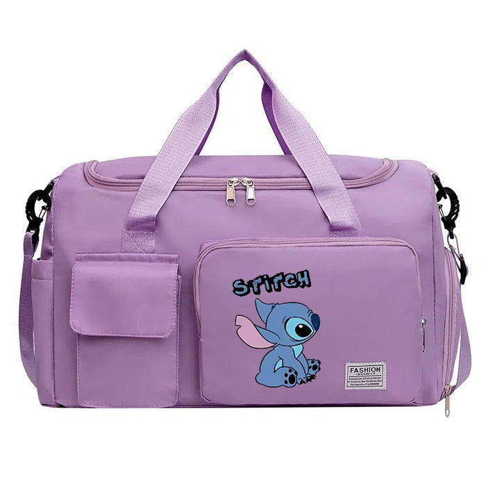 Wholesale Cartoon Printed Fitness Bag with Shoe Storage Large Capacity Duffel Bag Sports Portable Shoulder Bag Travel Bag