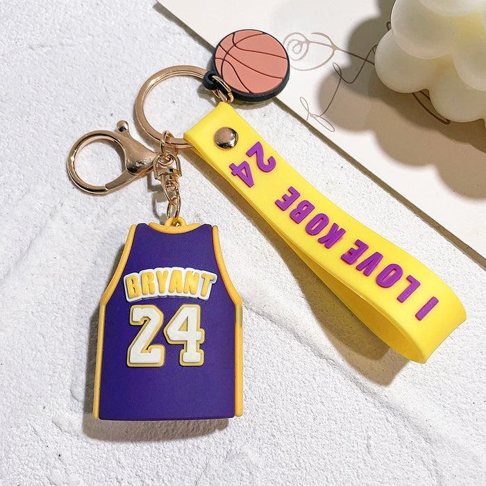 Wholesale Silicone Cartoon Jersey Keychain JDC-KC-Qiwei026