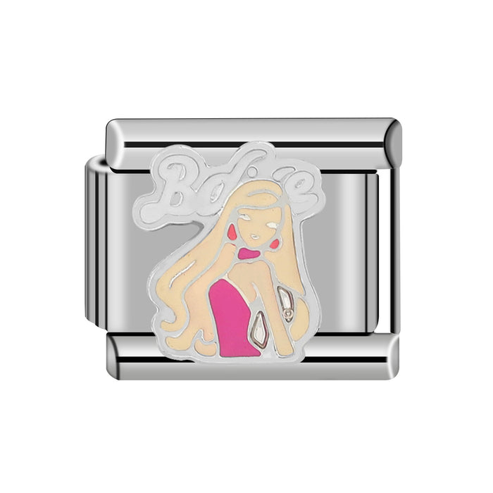 Wholesale Princess embroidered steel  super cute module youth bracelet