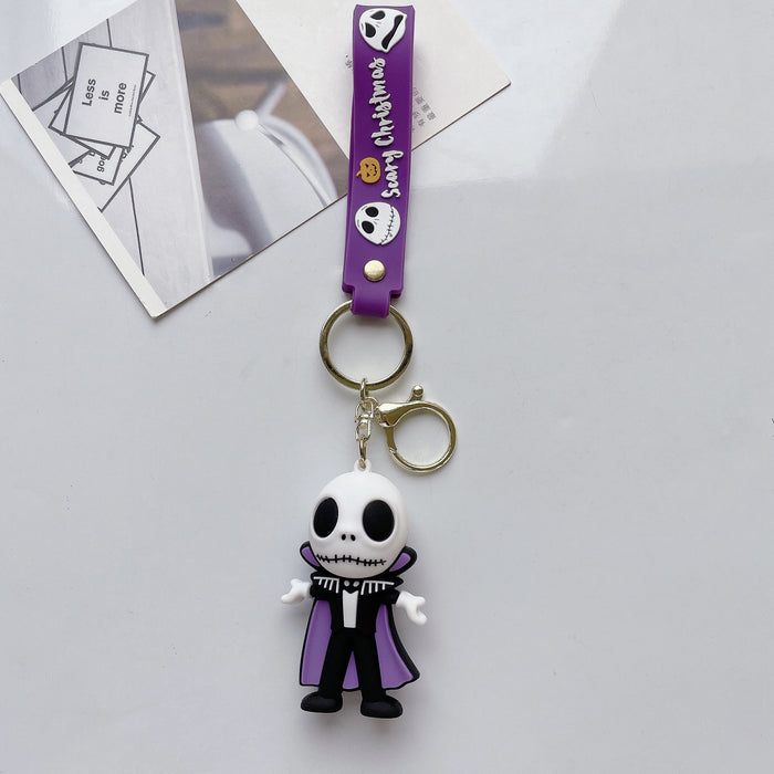 Wholesale Halloween Cute Cartoon Three-dimensional Silicone Keychain JDC-KC-JuShu035