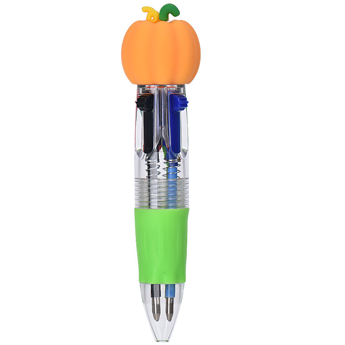 Wholesale Cute Thanksgiving Mini Four-color Ballpoint Pen Children' s Multicolor Hand Journal Marker Pen Student Stationery