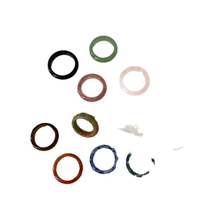 Wholesale Natural stone ring, niche personality, simple and versatile temperament, ring ring, ring