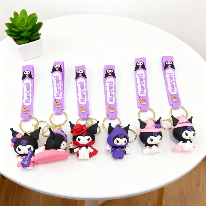 Wholesale Silicone cute cartoon keychains for couples