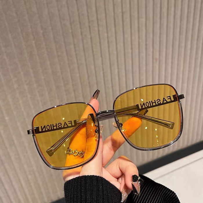 Wholesale Square Yellow Lens PC Sunglasses JDC-SG-MiM009