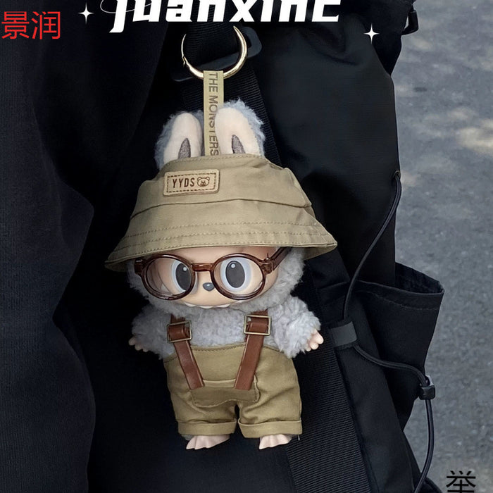 Wholesale Vinyl Doll overalls  hats clothes glasses