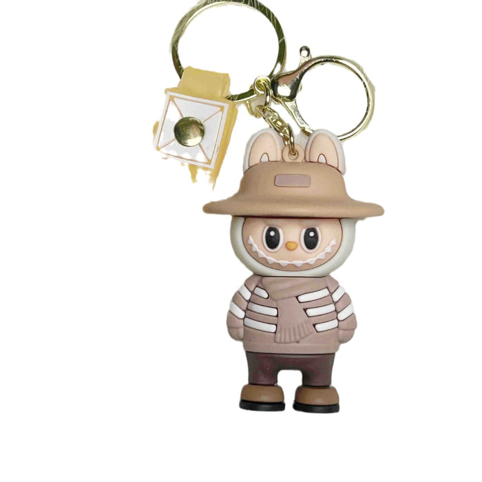 Wholesale Cartoon soft plastic cute little monster keychain pendant small gift ornaments,  back to school season