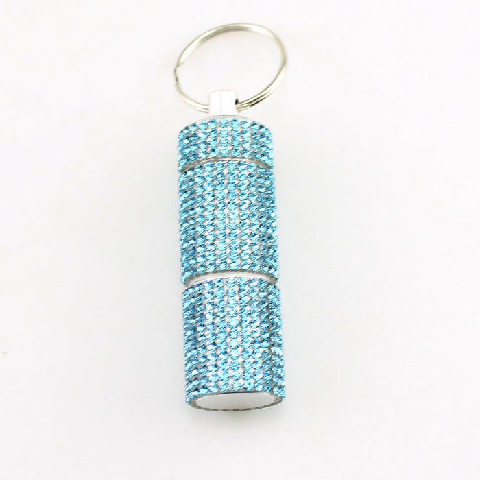 Wholesale Alloy Diamond Mini 2-section Pill Bottle Keychain JDC-KC-TouMS057