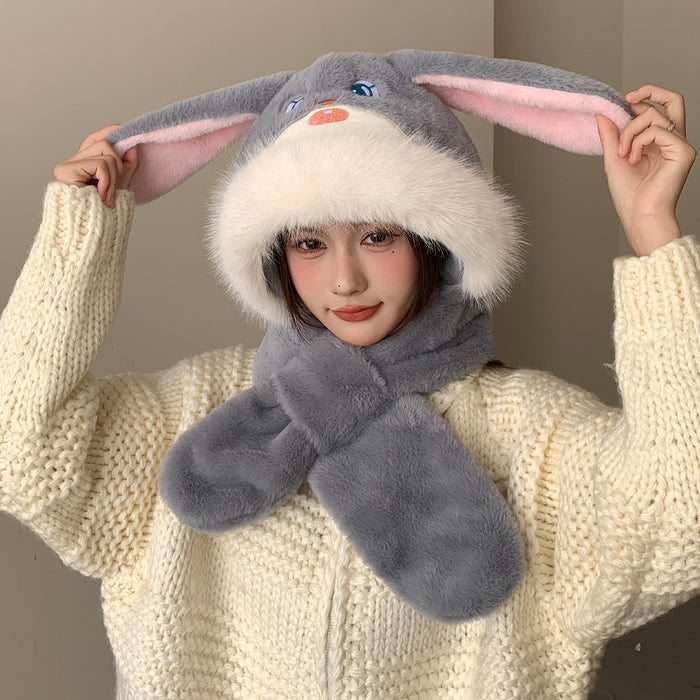 Wholesale Cartoon bunny and fox winter windproof hat