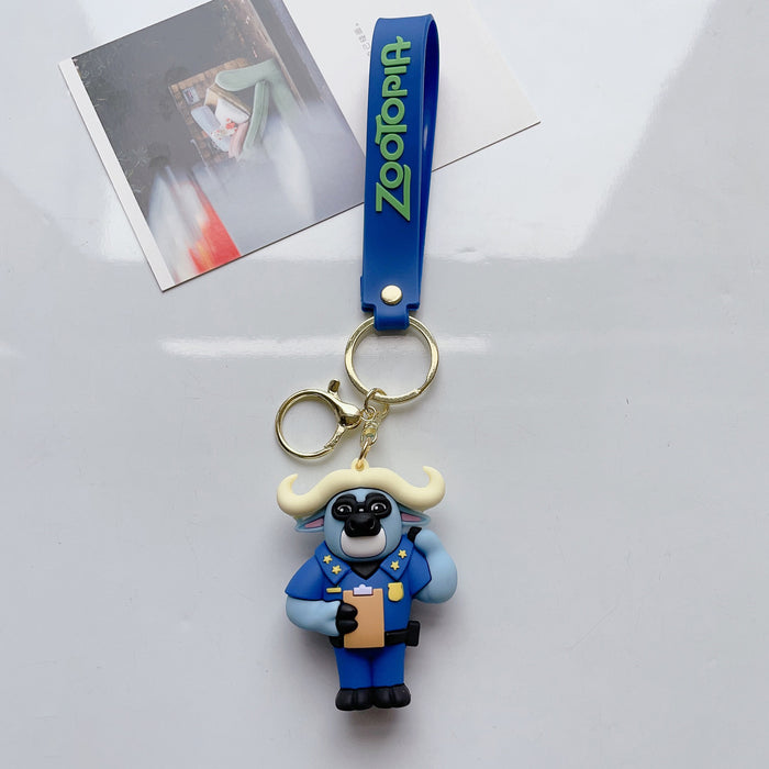 Wholesale Cute Cartoon Three-dimensional Silicone Keychain JDC-KC-JuShu036