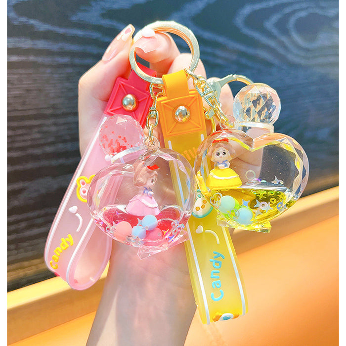 Llavero de botella de perfume de aceite al por mayor Mermaid JDC-KC-GSWA011