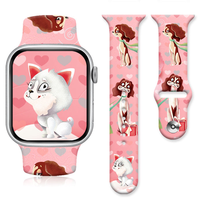 Wholesale Printed Silicone Watch Strap Wristband JDC-WD-NuoQi037