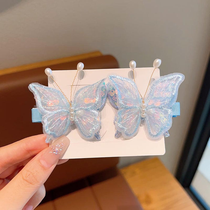 Wholesale Handmade Embroidered Butterfly Hair Clip Chic Fashion Accessory