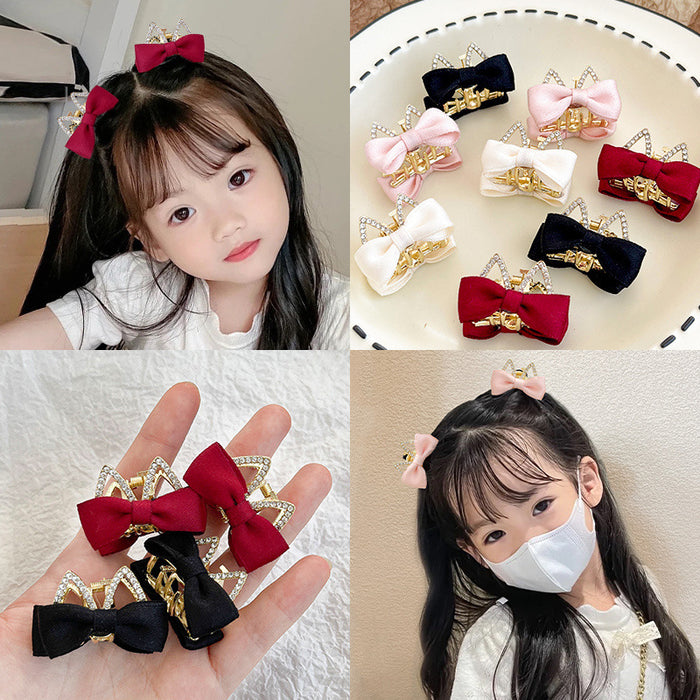 Wholesale Children's Cute Hair Clips Bow Hair Clips Sweet Princess Hair Clips Girls' Hair Clips Bangs Side Clips Headpieces JDC-HC-FX005