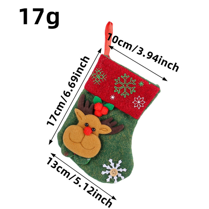 Wholesale Snowflake Christmas Socks Gift Bag Christmas Tree Ornaments Children' s Candy Bag Old Man Snowman Gift Bag