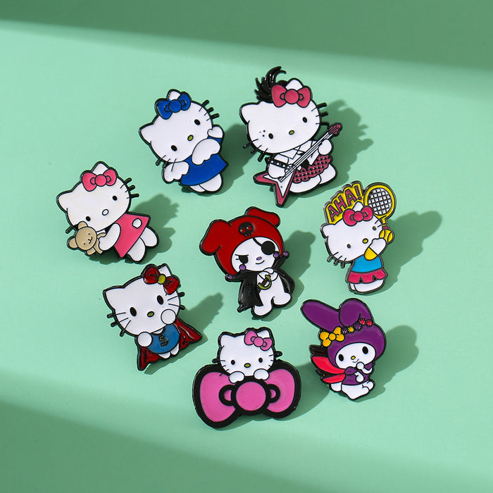 Wholesale Cartoon Cat Brooch Metal Badge Pirate Design Pin Everyday Jewelry Accessory