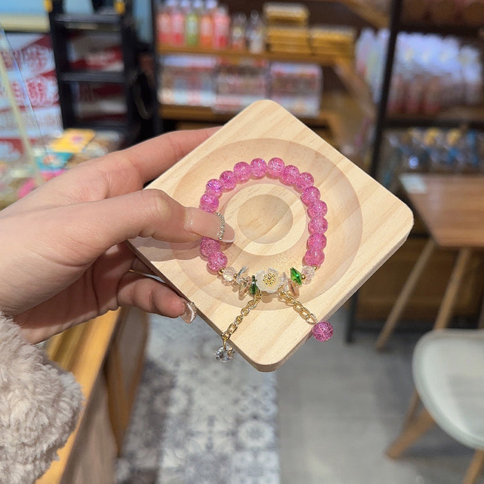 Wholesale Colorful Crystal Flower Bracelet Sunflower Beaded Students Gift Bestie Bracelet