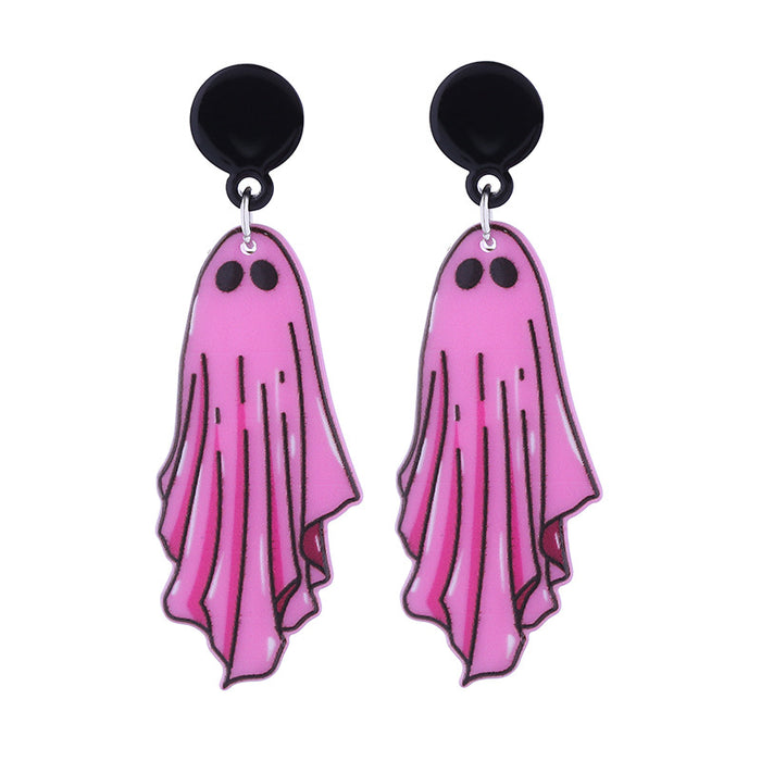 Wholesale  cute funny long-legged witch pink ghost pumpkin knife beak doctor eardrop