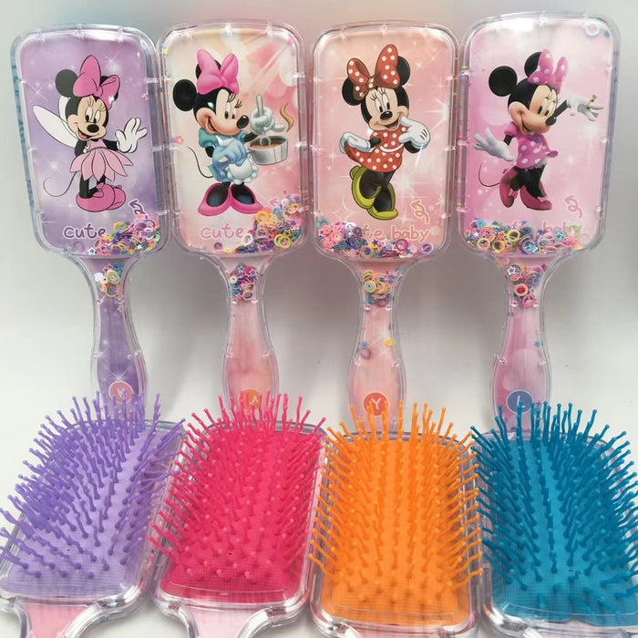 Wholesale Square Long Handle Glitter Quicksand Hair Comb Massage Comb (S) JDC-CM-YunL001