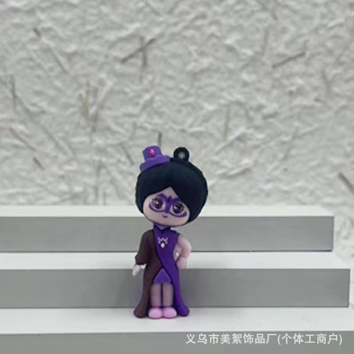 Wholesale Soft plastic three-dimensional doll pendant keychain