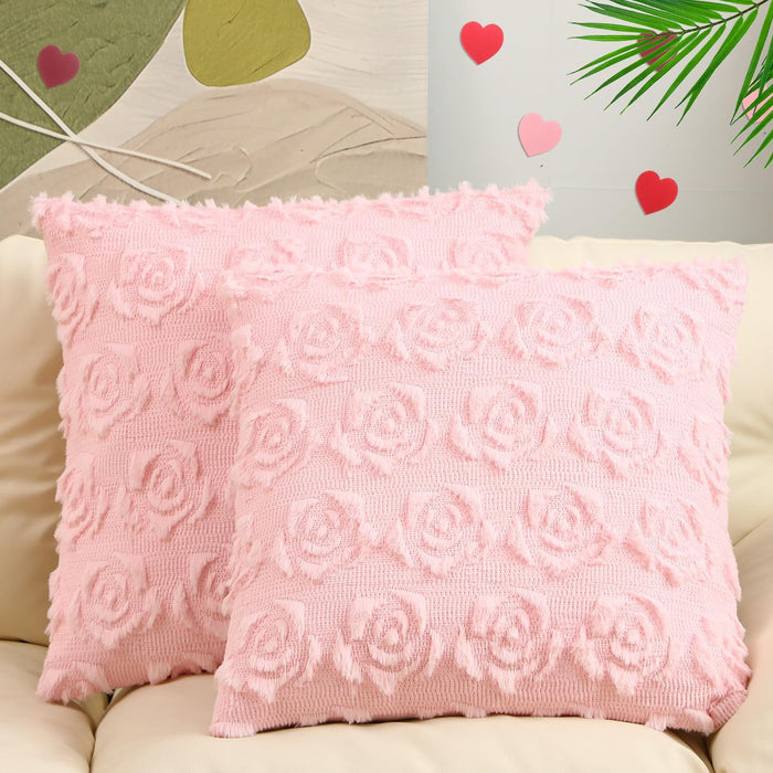 Wholesale Christmas Pillow Solid Color Quilted Plush Pillowcase