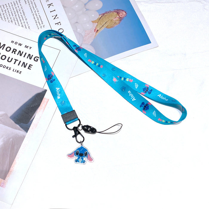 Wholesale Polyester Cartoon Printed Long Hanging Rope Keychain JDC-KC-Gongz056