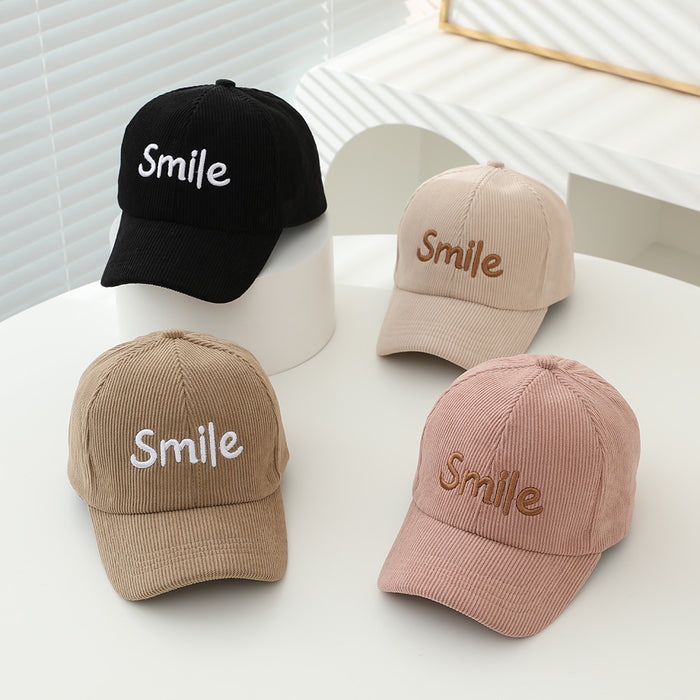 Wholesale Kids Baseball Cap English Letter Fleece Lined Autumn Casual Unisex Chic Outdoor Hat