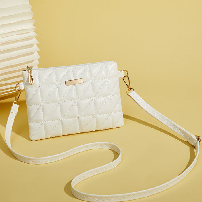 Wholesale White Urban Simplicity Embroidered Crossbody Bag For Women Fashion Accessory Gift