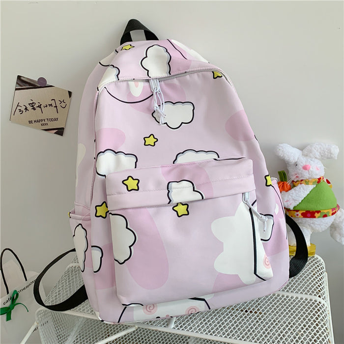 Wholesale Nylon High School College Student Graffiti Print Lightweight Backpack JDC-BP-YuanDuo029