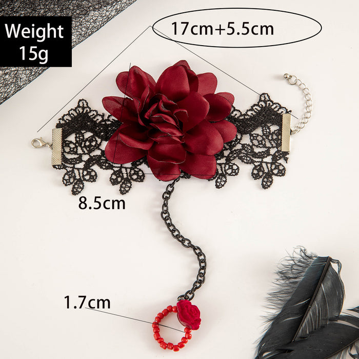 Wholesale Fabric Lace Finger Ring Gothic Style Everyday Fashion Accessory for Women MOQ≥2