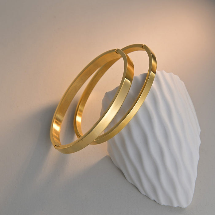 Wholesale Titanium steel bracelet, stainless steel bracelet, smooth surface, plain circle, couple's bracelet chain, trendy