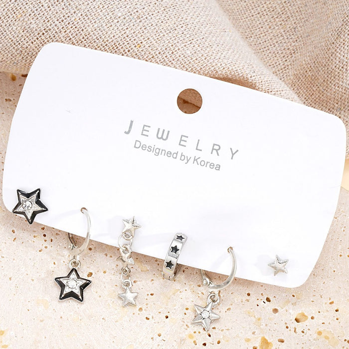 Wholesale Rhinestone Star Earrings