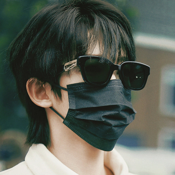 Wholesale Fashionable hook square internet famous sunglasses, new retro transparent blue sunglasses