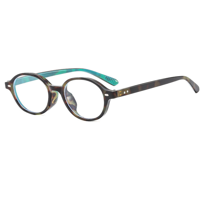 Wholesale Elliptical sunglasses, trendy and high-end sunshade sunglasses, artistic retro anti blue light flat mirror