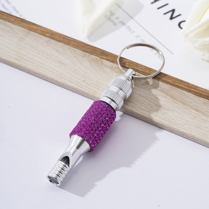 Wholesale Diamond Aluminum Whistle Keychain JDC-KC-ZY020