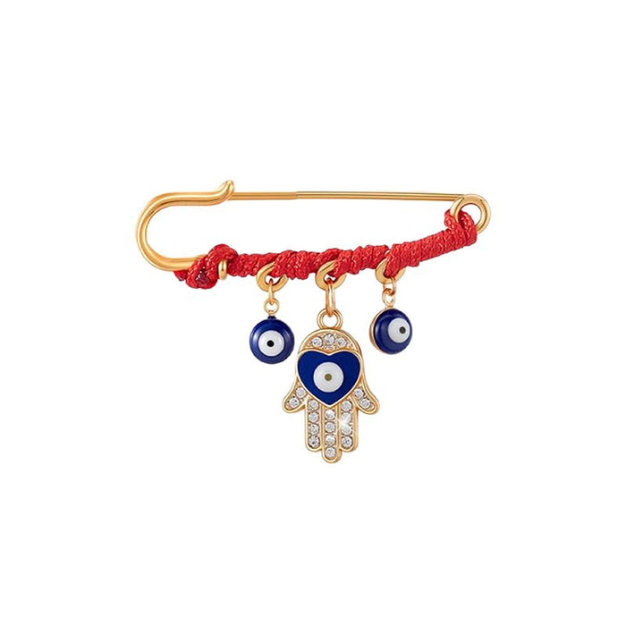 Wholesale Devil' s Eye brooch,  simple palm pin,  creative eye cross pendant,  blue eye heart brooch