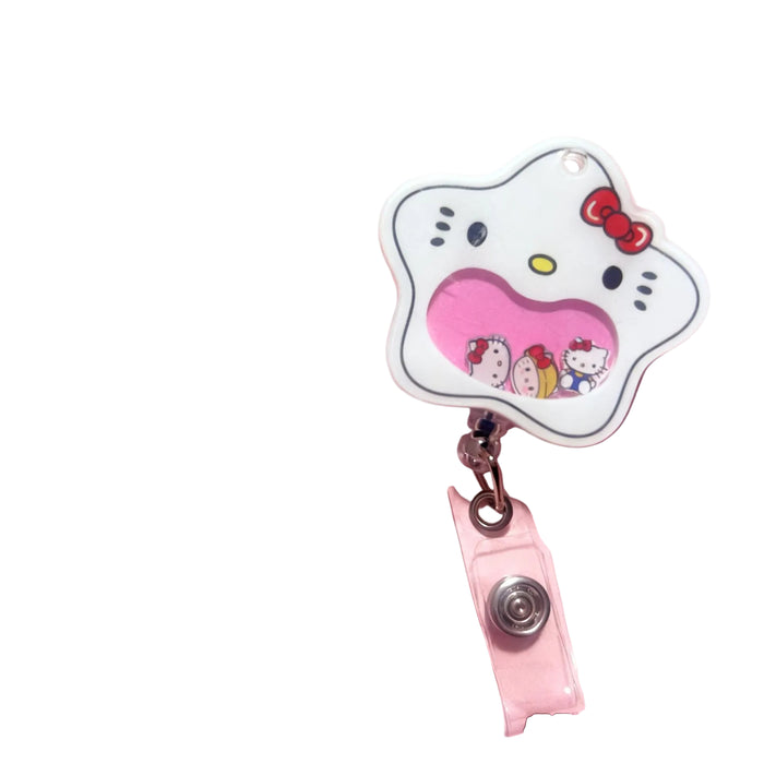 Wholesale Cartoon Retractable Buckle Student ID Card Holder Badge Reels Keychains